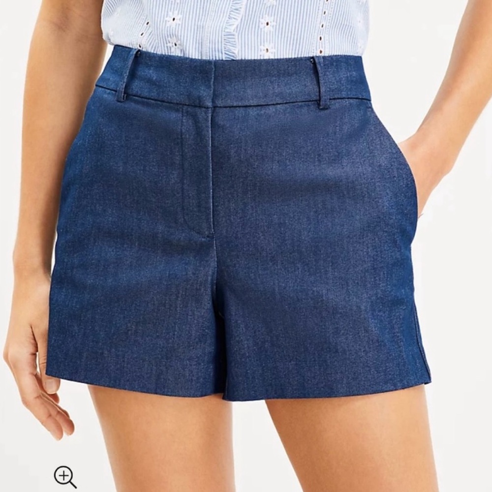 ANN TAYLOR LOFT Riviera Refined Denim 4” Short in Ocean Blue Wash — 4 - Picture 3 of 9
